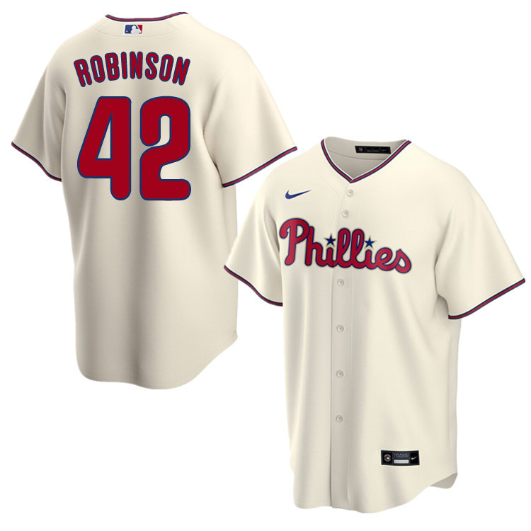 Nike Men #42 Jackie Robinson Philadelphia Phillies Baseball Jerseys Sale-Cream